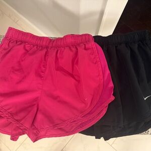 Women's NIKE Pink and Black Running Shorts